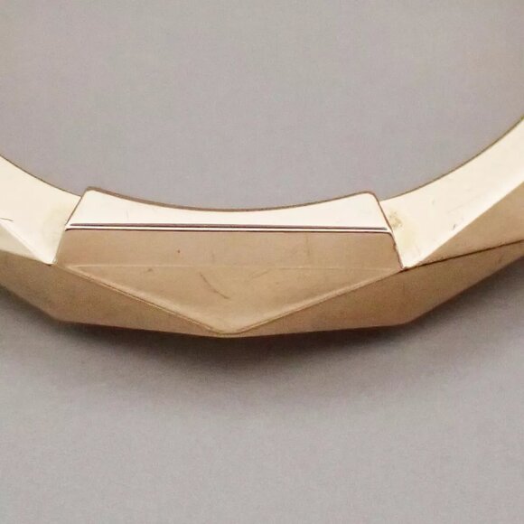 GUCCI Logo Link To Studded Ring Au750 (18K) Size 22 Yellow Gold Italy 25RK868 - Picture 7 of 13